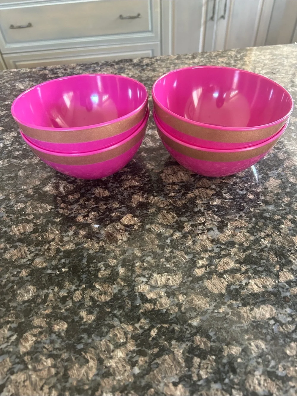 CELEBRATE IT MELAMINE PINK JUNGLE BOWLS  6